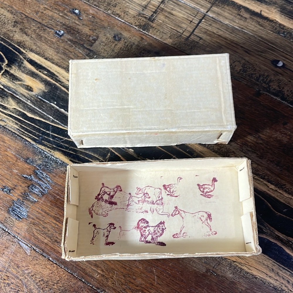 Rubber stamp collection animals horse dogs pig goat rooster chicken cow 9 in box - Picture 5 of 17